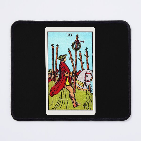 Item preview, Card #27 - Six Of Wands - Rider Waite Smith Tarot designed and sold by ABSTRACT-IVISM.