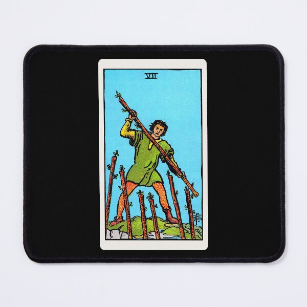 Item preview, Card #28 - Seven Of Wands - Rider Waite Smith Tarot designed and sold by ABSTRACT-IVISM.