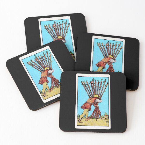 Item preview, Card #31 - Ten Of Wands - Rider Waite Smith Tarot designed and sold by ABSTRACT-IVISM.