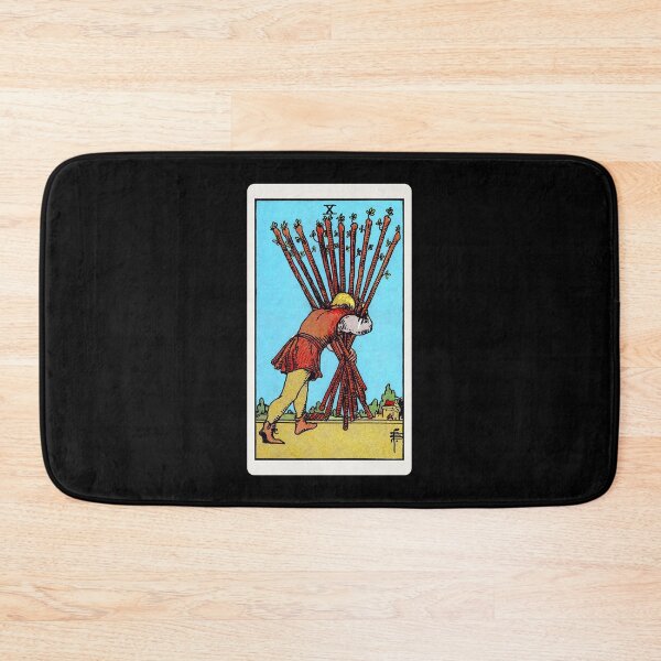 Item preview, Card #31 - Ten Of Wands - Rider Waite Smith Tarot designed and sold by ABSTRACT-IVISM.