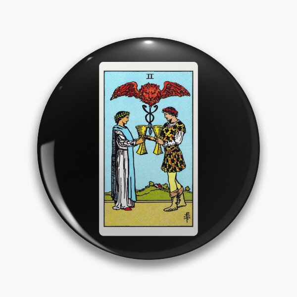 Item preview, Card #37 - Two Of Cups - Rider Waite Smith Tarot designed and sold by ABSTRACT-IVISM.