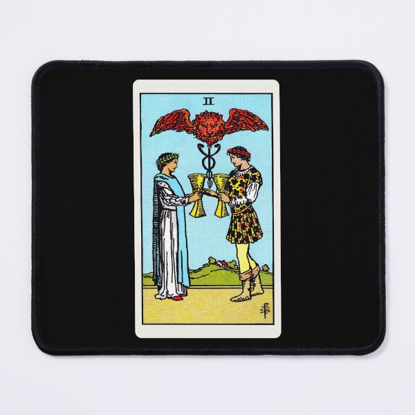 Item preview, Card #37 - Two Of Cups - Rider Waite Smith Tarot designed and sold by ABSTRACT-IVISM.
