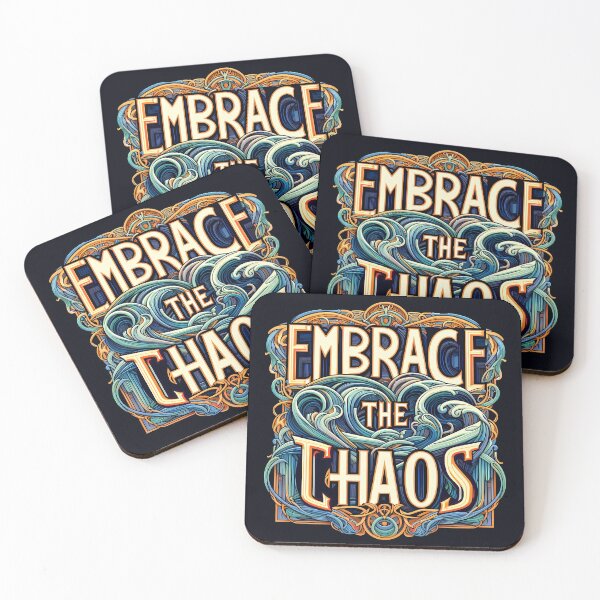 Item preview, Embrace the Chaos, typography designed and sold by maxmaj.