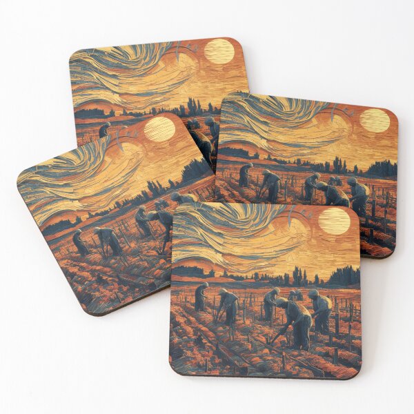 Item preview, Red Vineyard at Sunset designed and sold by badr530.