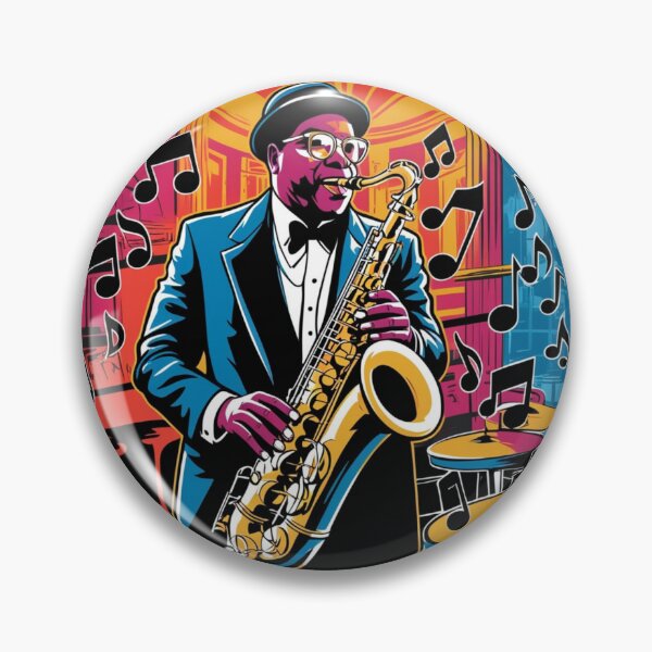 Item preview, Saxo Retro Jazz Tshirt Saxophonist Tee Vintage Artistic T-Shirt jazz lovers Shirt designed and sold by piketo.