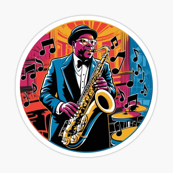 Item preview, Saxo Retro Jazz Tshirt Saxophonist Tee Vintage Artistic T-Shirt jazz lovers Shirt designed and sold by piketo.