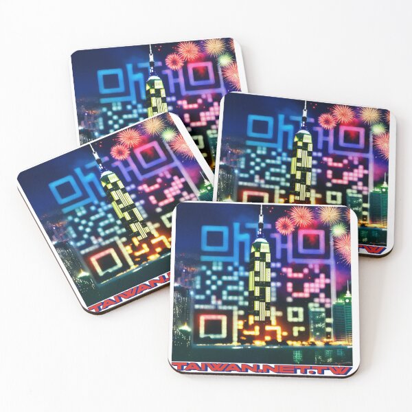 Item preview, Taiwan Tourism Administration QR code Taiwan flag Taipei 101 and fireworks image designed and sold by AsianWalking.