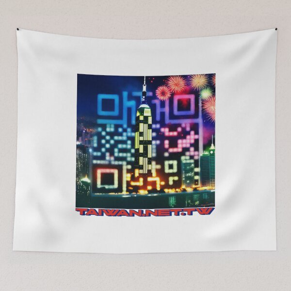 Item preview, Taiwan Tourism Administration QR code Taiwan flag Taipei 101 and fireworks image designed and sold by AsianWalking.