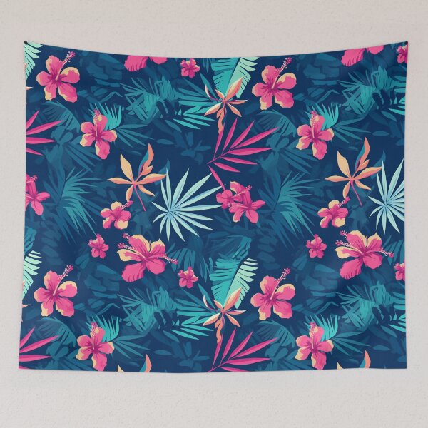 Item preview, Pink Tropical Flowers | Seamless designed and sold by Unrooted.