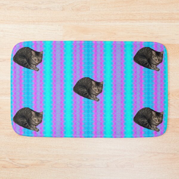 Item preview, Tabby on a Colorful Striped Background  designed and sold by Amanda1775.
