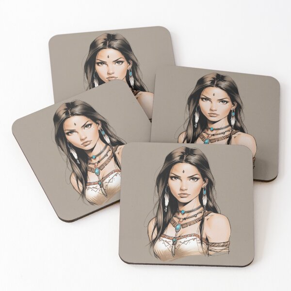 Item preview, Native American Indian Woman designed and sold by ArtCraftLab.