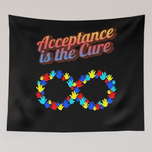 Item preview, Copy of Acceptance is the Cure - Postcard Glow with  "Hands on the Spectrum" designed and sold by 3DAF.
