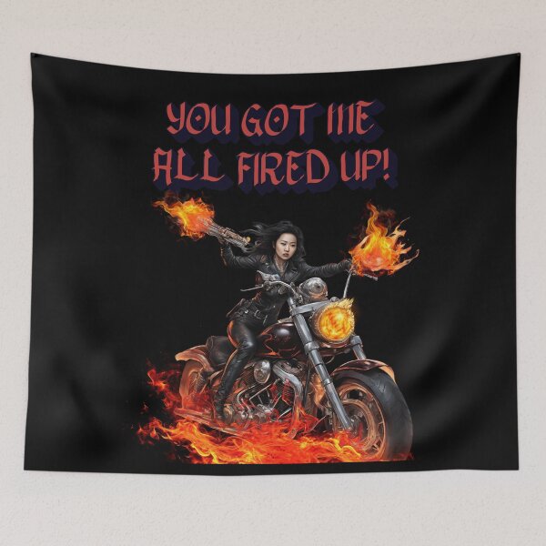 Item preview, You Got Me All Fired Up! Halloween Biker's Design designed and sold by signshirtz.