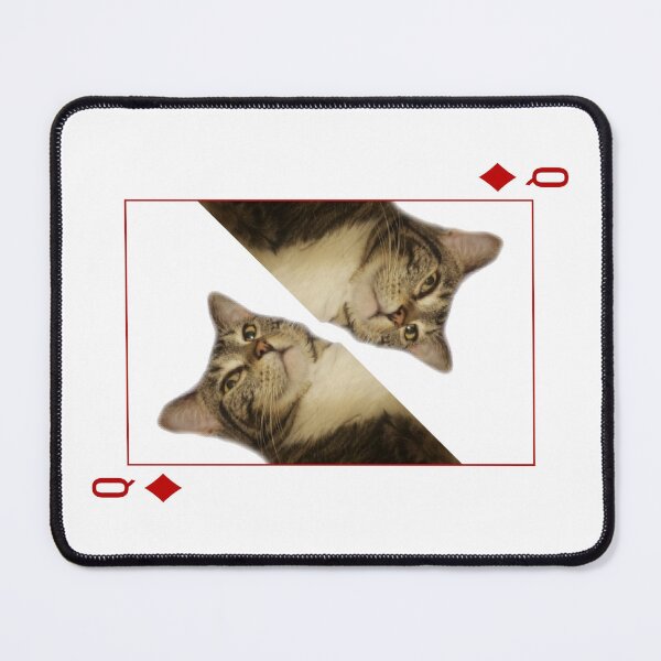 Item preview, Kitty Queen of Diamonds Playing Card designed and sold by NaomiMarie.