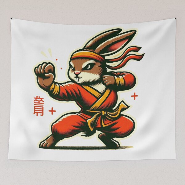 Item preview, Bunny Rabbit Martial Arts Training designed and sold by silklotus.