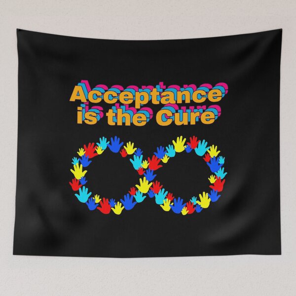 Item preview, Acceptance is the Cure - Shadow with  "Hands on the Spectrum" designed and sold by 3DAF.