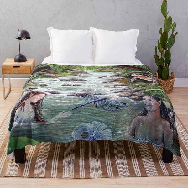 Item preview, Summer Undine Mermaids in a Woodland Stream designed and sold by Sonia Finch.