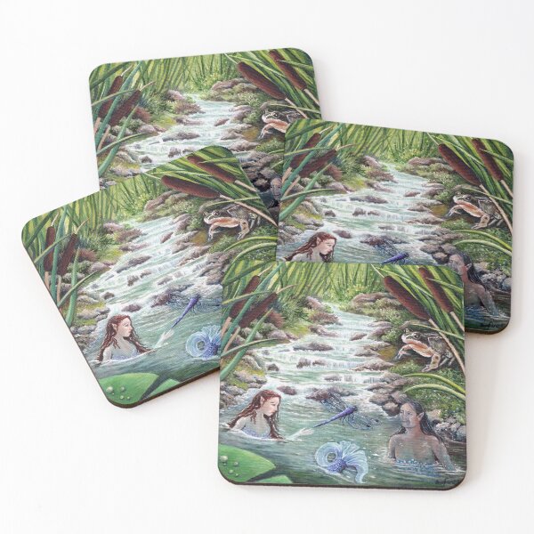 Item preview, Summer Undine Mermaids in a Woodland Stream designed and sold by Sonia Finch.