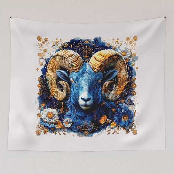 Item preview, Celestial Aries Ram – Vibrant Astrological Art T-Shirt designed and sold by Mrrjgraphic.
