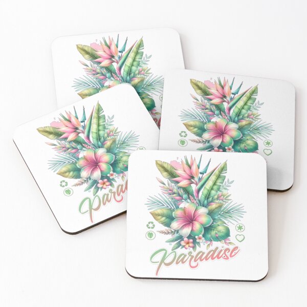Aperçu de l'œuvre Paradise_in_Full_Bloom._Tropical_Flowers minimalist_design, botanical, créée et vendue par Casa Barata.