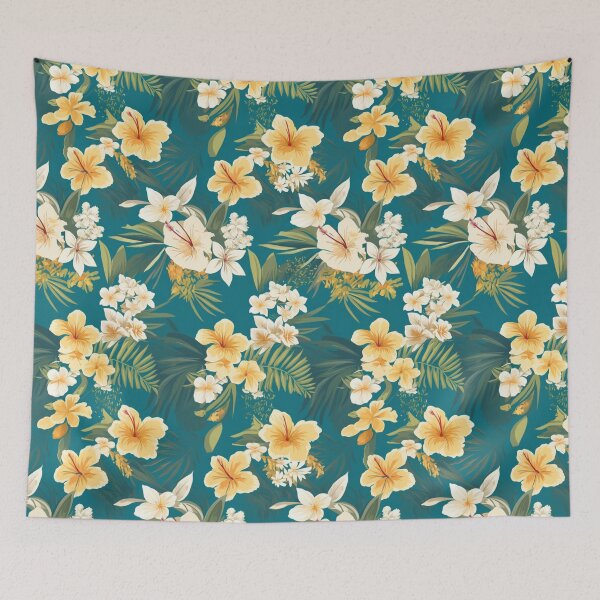 Item preview, Yellow & White Tropical Flowers | Seamless designed and sold by Unrooted.