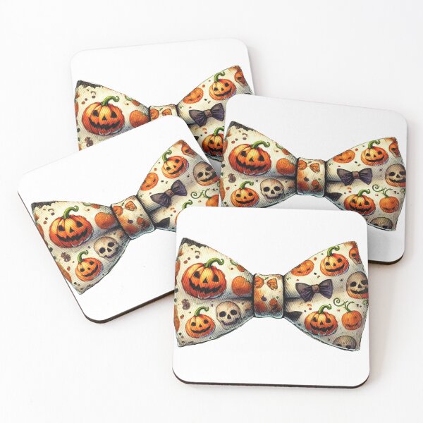 Item preview, Halloween Pumpkin and Skull Bow Tie designed and sold by au2515.