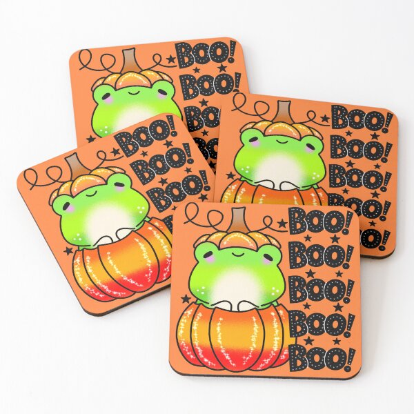 Item preview, Boo happy cute halloween frog designed and sold by Quacktails.