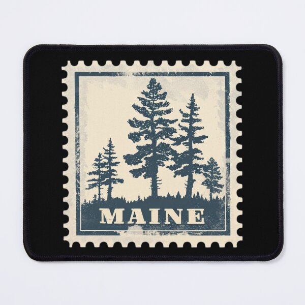 Item preview, Vintage Maine Pine Trees Stamp designed and sold by tiigerdad.