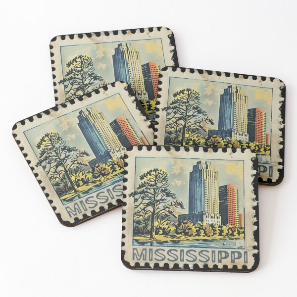 Item preview, Vintage Mississippi Landmark Stamp - Nature Meets Architecture designed and sold by tiigerdad.