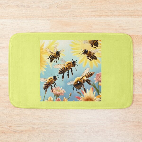 Item preview, Happy Sunny Bees with Blooming Flowers designed and sold by BougieSouthern.