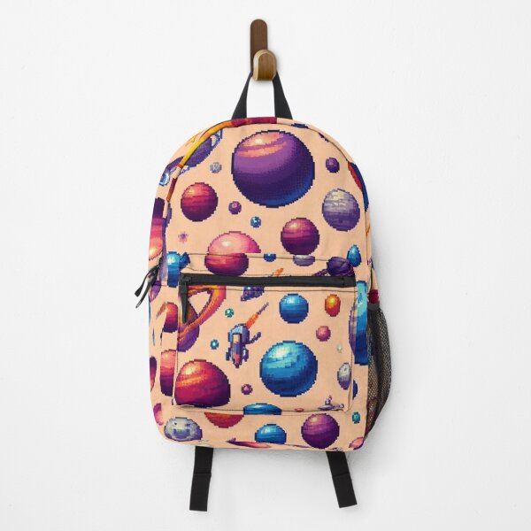 Item preview, Pixelart style planets pattern designed and sold by MemeMelodies.