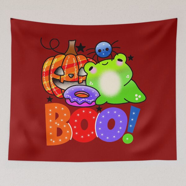 Item preview, Boo halloween spooky frog designed and sold by Quacktails.