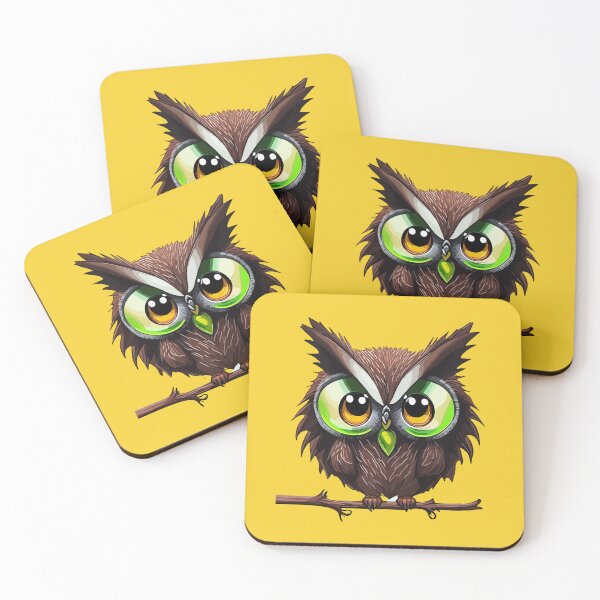 Item preview, Funny Owl, horned owl clip art. designed and sold by Sch1Stickers.