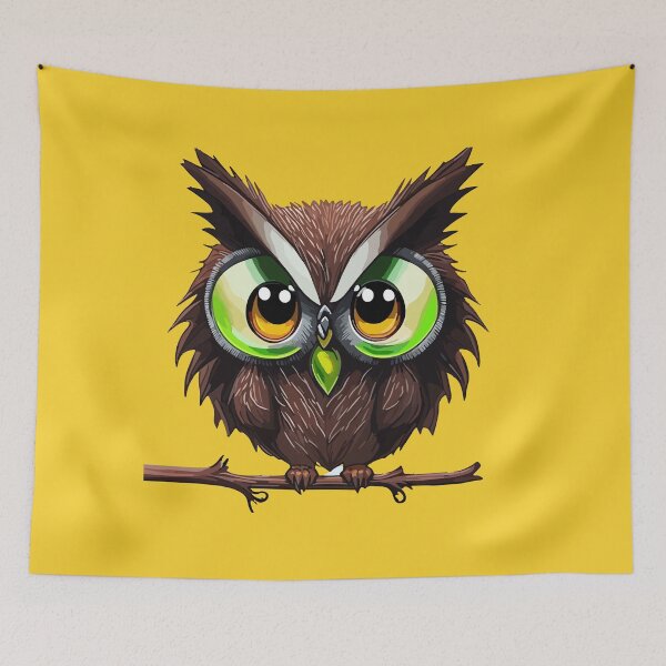 Item preview, Funny Owl, horned owl clip art. designed and sold by Sch1Stickers.
