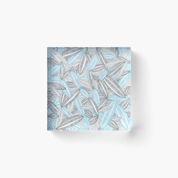 Item preview, Demiboy Pride Abstract Zen Flower Petals Blue Grey designed and sold by JoyfulJen.