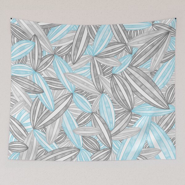 Item preview, Demiboy Pride Abstract Zen Flower Petals Blue Grey designed and sold by JoyfulJen.