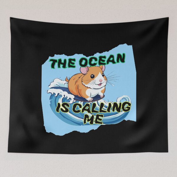 Item preview, Cute Hamster Surfing Ocean Is Calling Me designed and sold by AStar17.