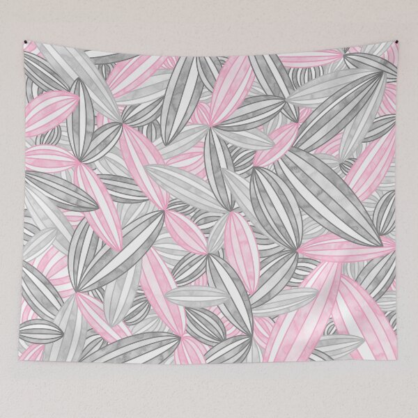 Item preview, Demigirl Pride Abstract Zen Flower Petals Pink Grey designed and sold by JoyfulJen.