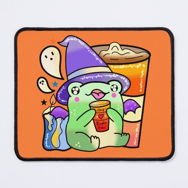 Item preview, Pumpkin spice latte halloween cute frog designed and sold by Quacktails.