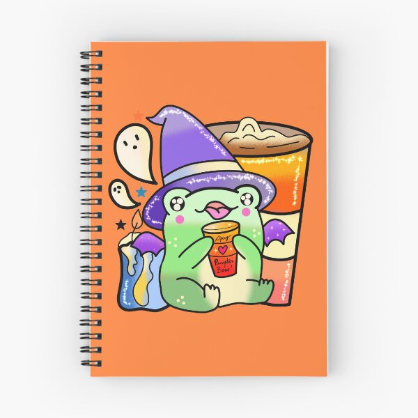 Item preview, Pumpkin spice latte halloween cute frog designed and sold by Quacktails.