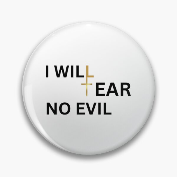 Item preview, I will fear no evil golden cross graphic text t-shirt designed and sold by neliswaj.