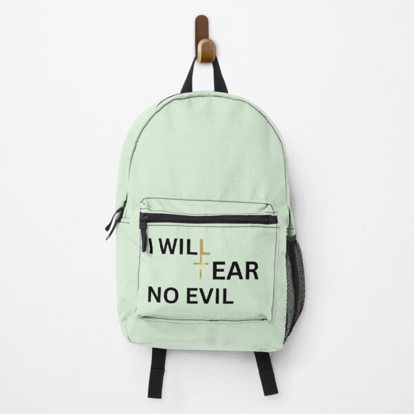 Item preview, I will fear no evil golden cross graphic text t-shirt designed and sold by neliswaj.