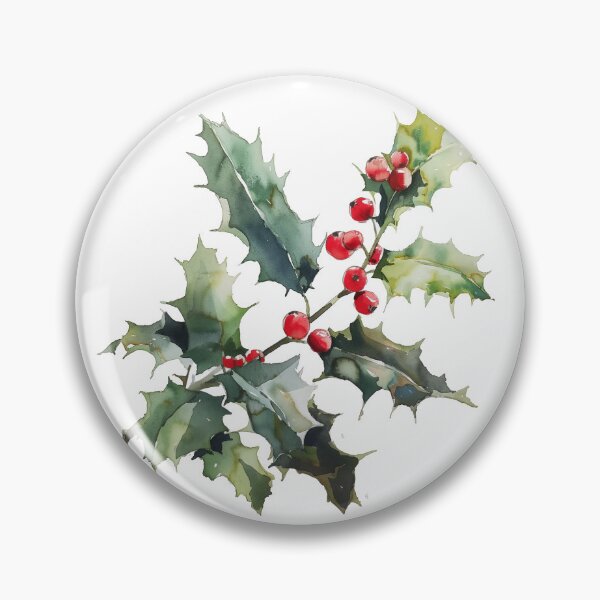 Item preview, Holly Berries Watercolor designed and sold by junkydotcom.
