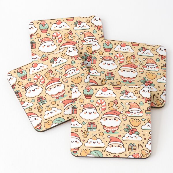 Item preview, Cheerful Kawaii Christmas Clouds designed and sold by CitrineLinker.