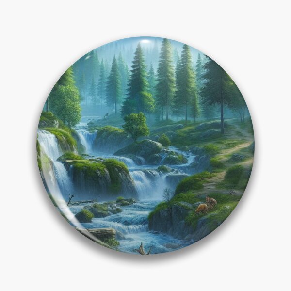 Item preview, Serene mountain river stunning nature escape designed and sold by Sijtipat.