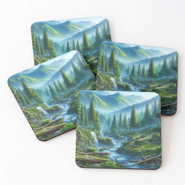 Item preview, Serene mountain river stunning nature escape designed and sold by Sijtipat.
