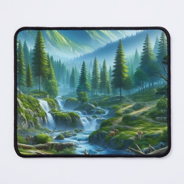 Item preview, Serene mountain river stunning nature escape designed and sold by Sijtipat.
