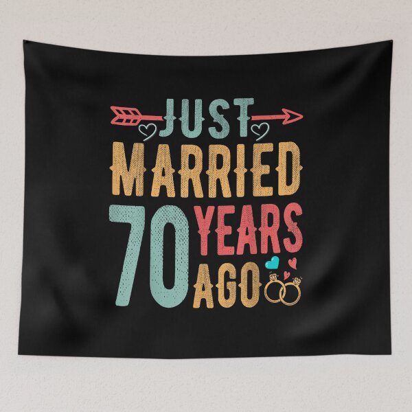 Item preview, Just Married 70 Years Ago designed and sold by skeastore.