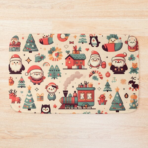 Item preview, Whimsical Christmas Village Pattern designed and sold by CitrineLinker.