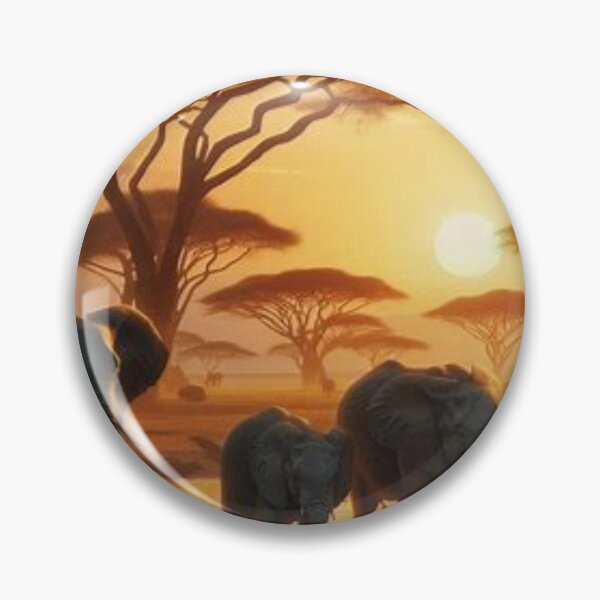 Aperçu de l'œuvre Décor coucher de soleil éléphant créée et vendue par BonoloStore.